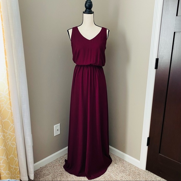 Show Me Your Mumu Kendall Maxi Dress Maroon Sz Small - Picture 1 of 14